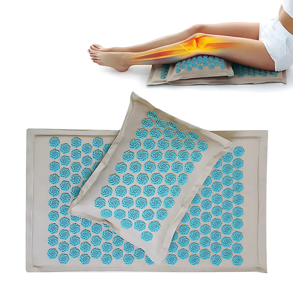 Acupressure Mat And Pillow Set For Full-Body Relief