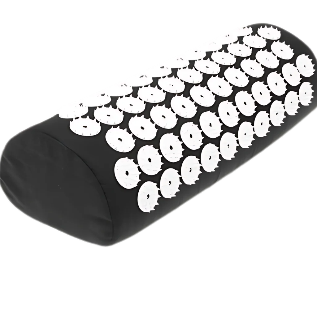 Acupressure Yoga Mat Set For Stress Relief And Recovery - Single Black Pillow