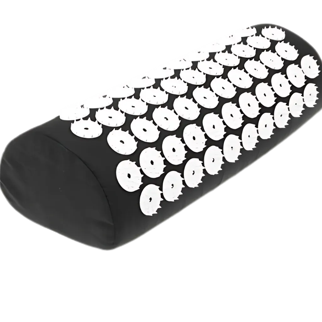 Acupressure Yoga Mat Set For Stress Relief And Recovery - Single Black Pillow