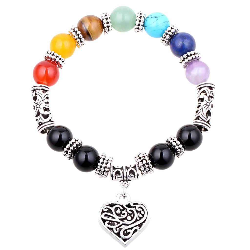 Adjustable Beaded Chakra Bracelets For Daily Balance - Silver