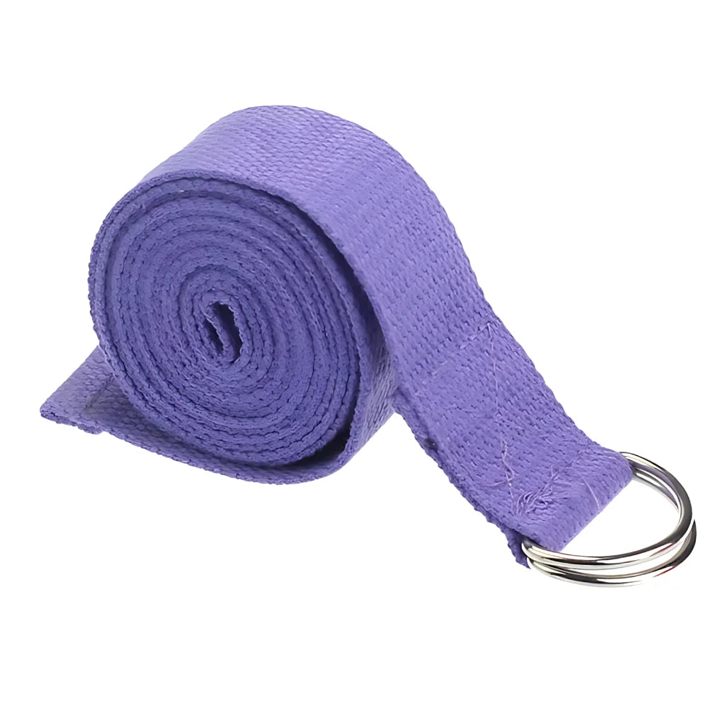 Adjustable Cotton Stretch Out Strap For Flexibility - Purple