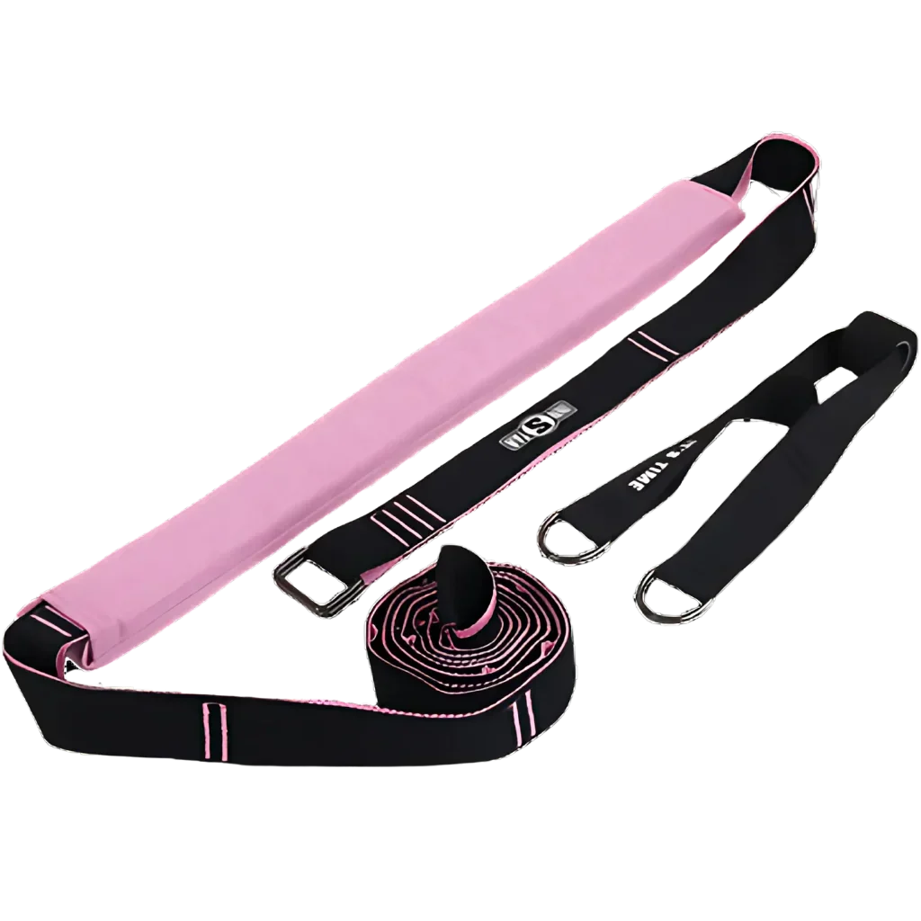 Adjustable Nylon Strap Stretcher For Core & Flexibility - Pink