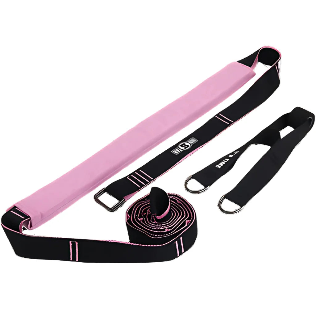 Adjustable Nylon Strap Stretcher For Core & Flexibility - Pink