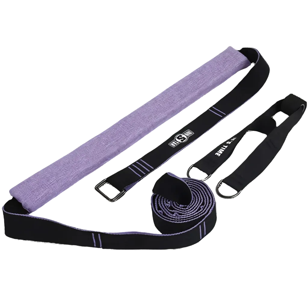 Adjustable Nylon Strap Stretcher For Core & Flexibility - Purple