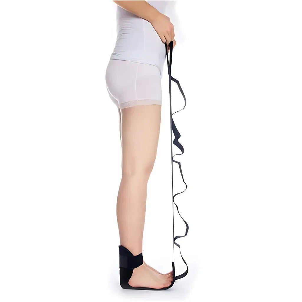 Adjustable Physical Therapy Strap For Recovery & Stretch - Black 0.1