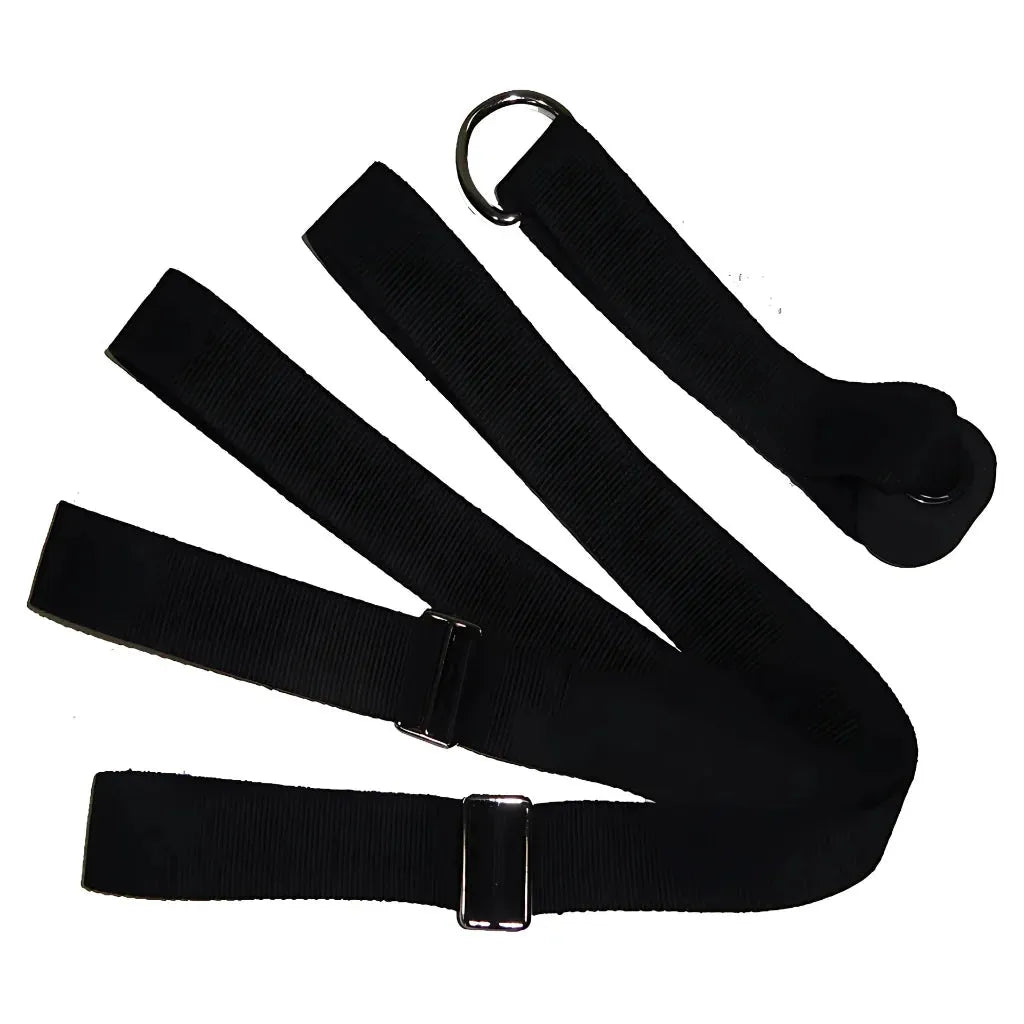 Adjustable Stretching Strap For Deep Flexibility Work - black