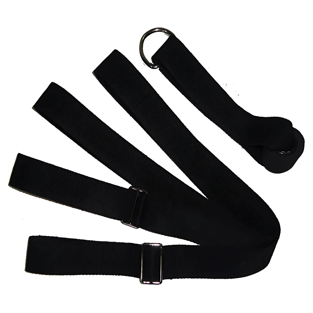 Adjustable Stretching Strap For Deep Flexibility Work - black