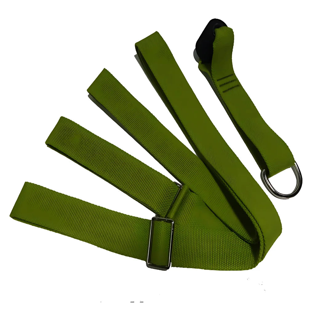 Adjustable Stretching Strap For Deep Flexibility Work - Military Green