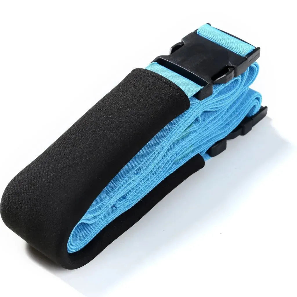 Adjustable Yoga Stretch Strap For Flexibility Training - Blue