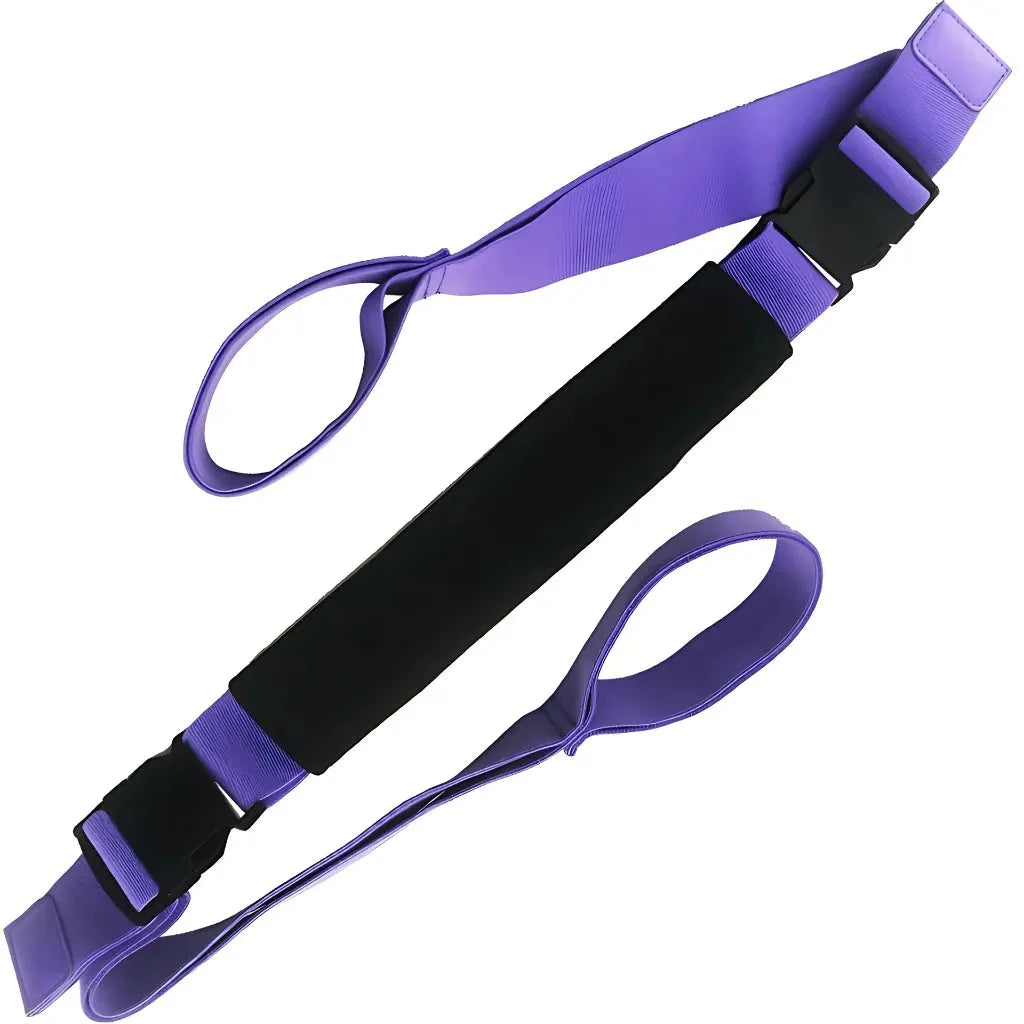 Adjustable Yoga Stretch Strap For Flexibility Training - Purple