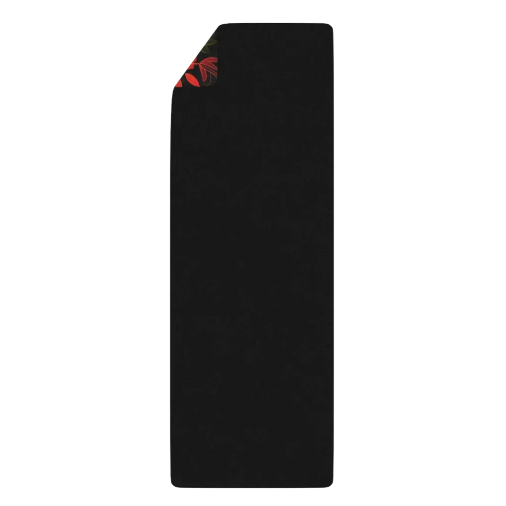 Aesthetic Yoga Mat With Lotus & Breath Design - 24x68