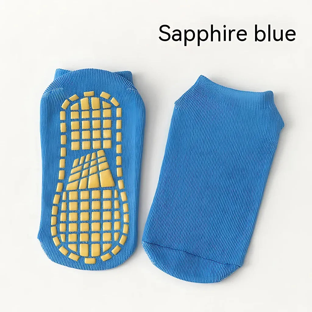All Season Sports Socks With Grips For Every Age - Sapphire Blue / 1-5 Years