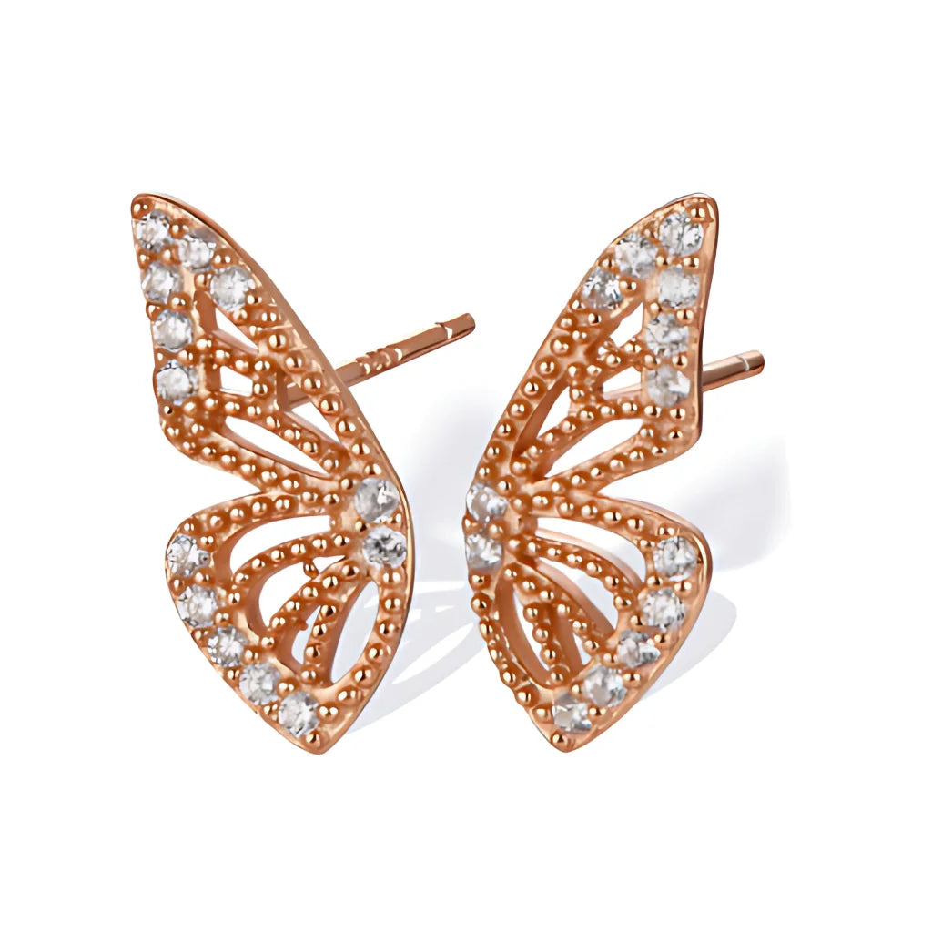 Asymmetrical Butterfly Small Boho Earrings