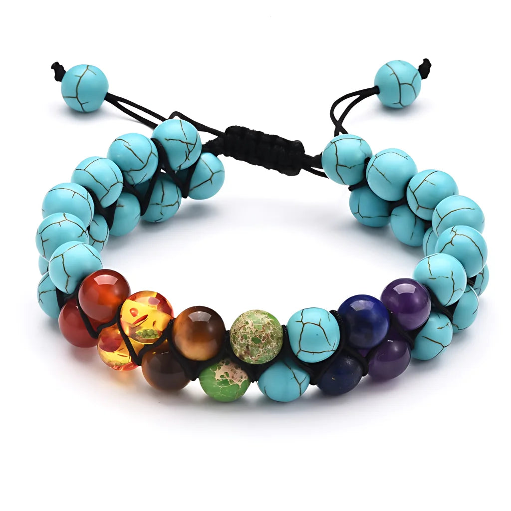 Auspicious Energy Mens Beaded Bracelets - Electric Blue