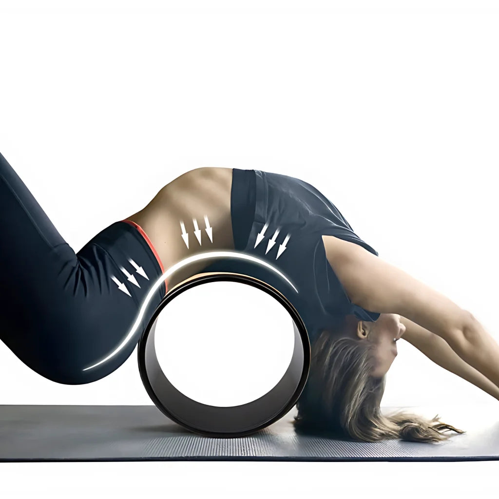 Back Pain Roller Wheel With Cork & Mandala Design