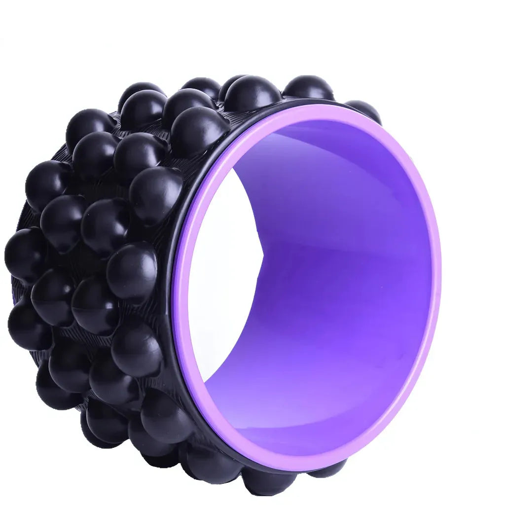 Back Popping Wheel For Spinal Release & Core Strength - Black Purple
