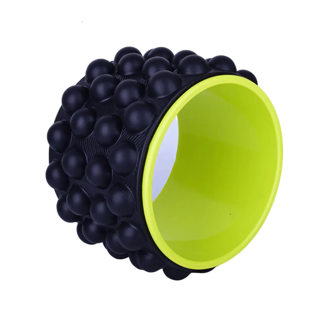 Back Popping Wheel For Spinal Release & Core Strength - Black Yellow