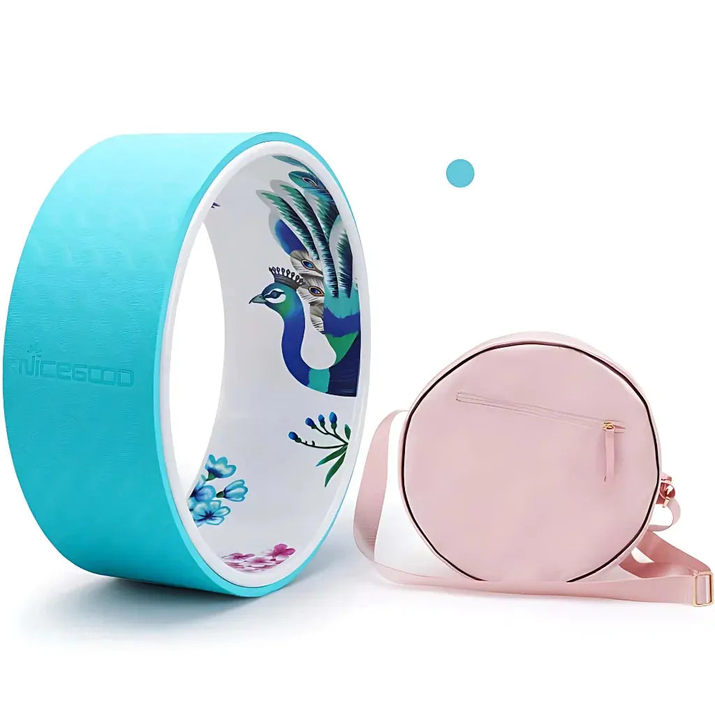 Back Stretching Wheel For Posture & Flexibility Support - Printed blue