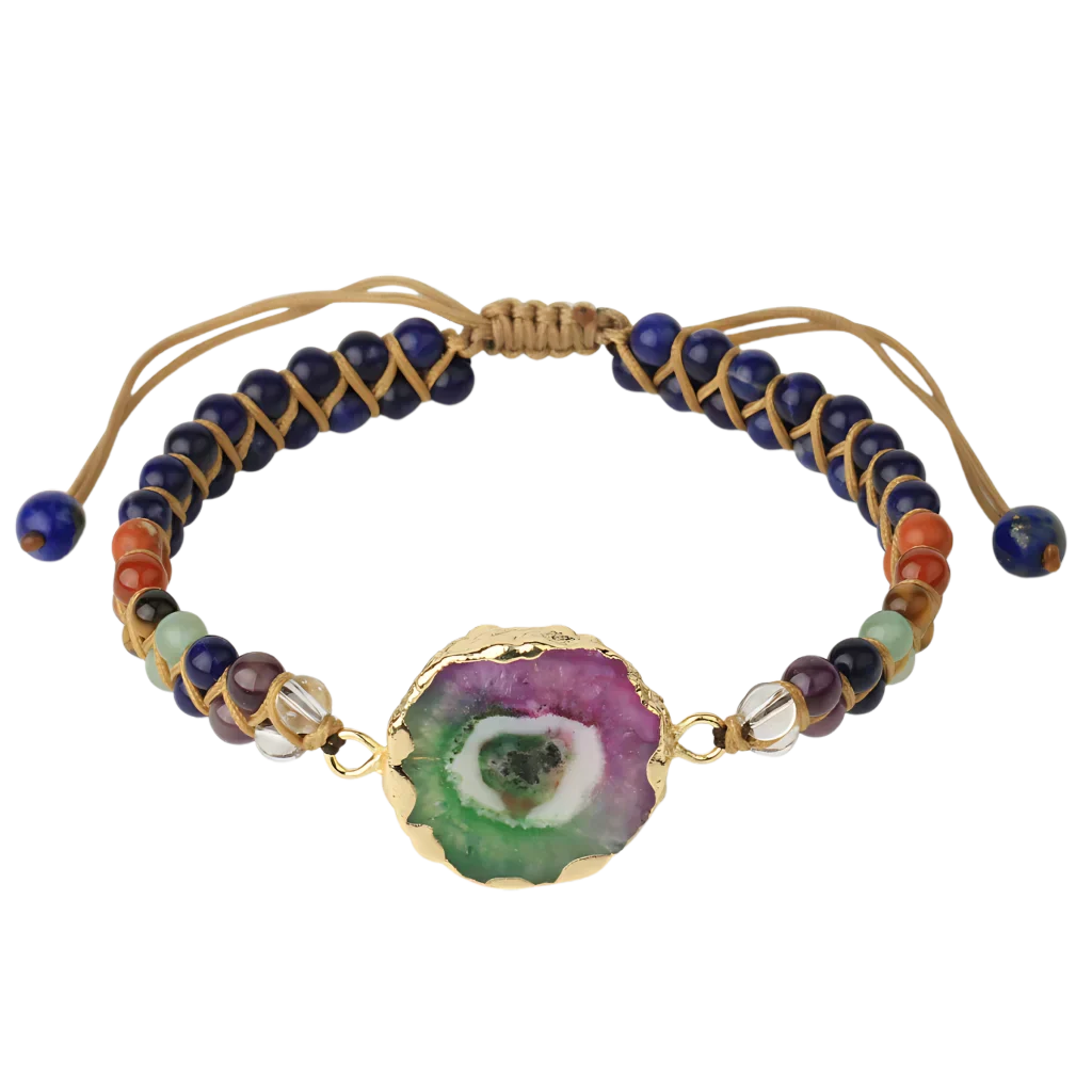 Bead Bracelets With String For Everyday Balance - Lapis G424