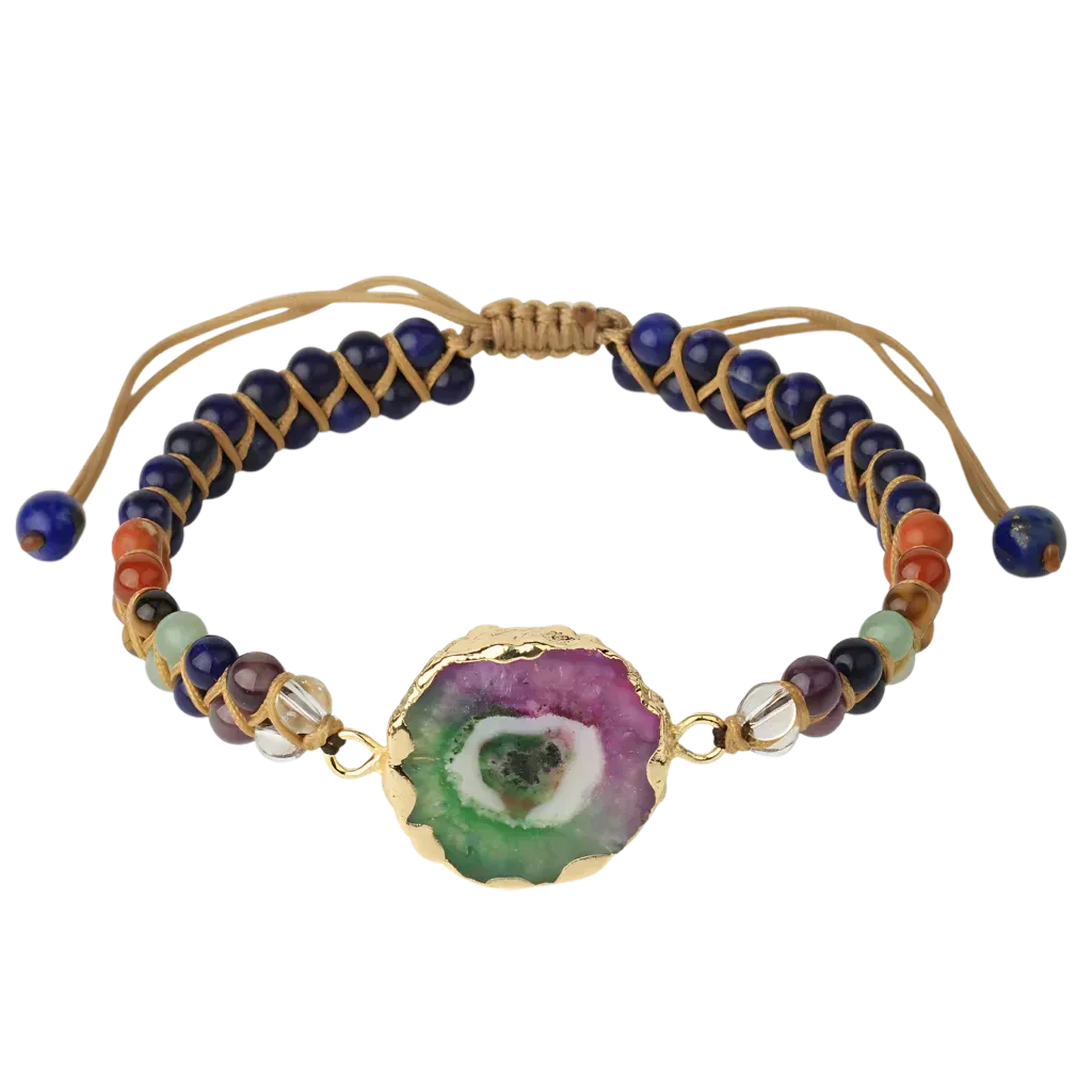Bead Bracelets With String For Everyday Balance - Lapis G424