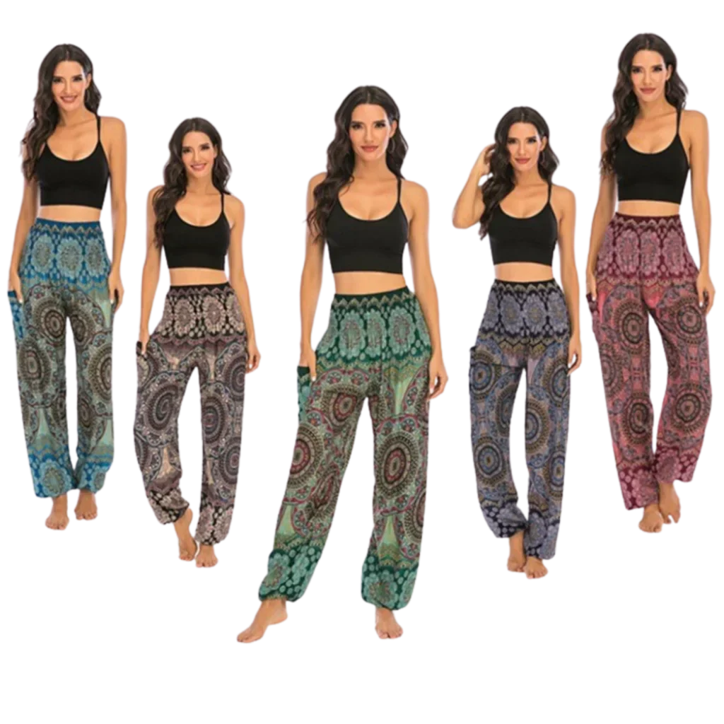 Boho Boho Pants In Vibrant Minimalist Prints