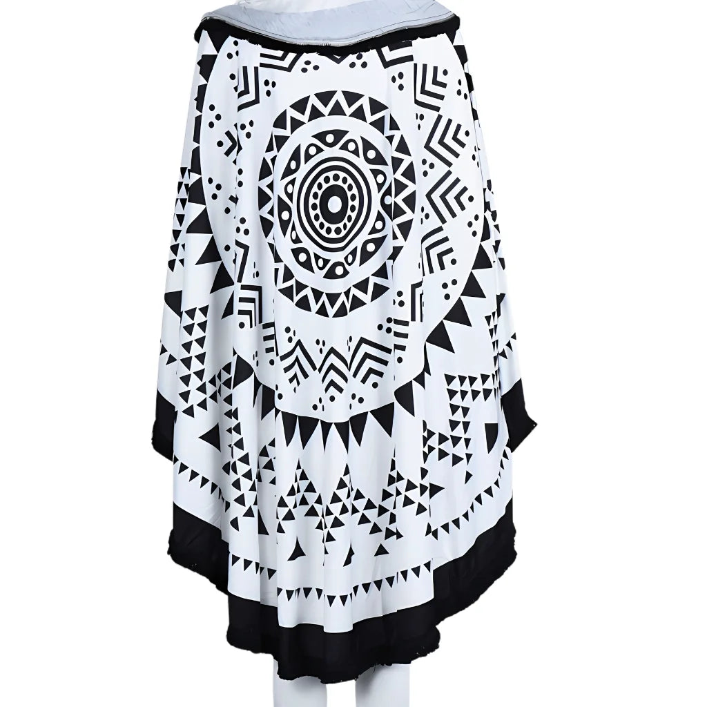 Boho Fringe Round Yoga Rug For Outdoor Practice - Style