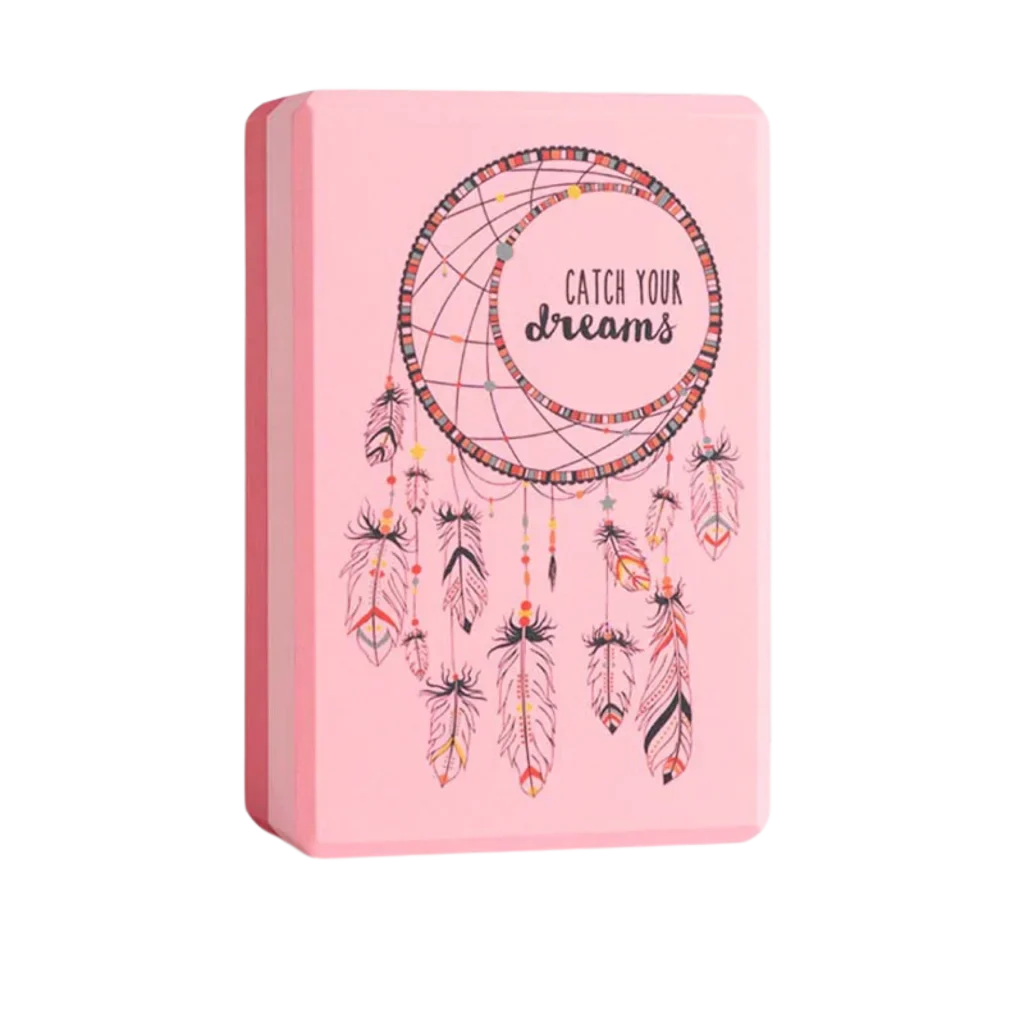 Boho Style Yoga Block Mat For Daily Practice - Pink / 23x15x7.6 cm