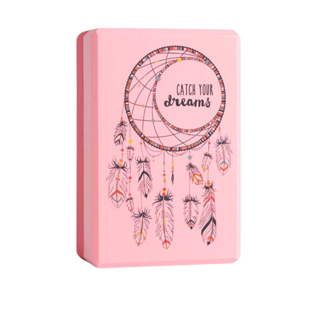 Boho Style Yoga Block Mat For Daily Practice - Pink / 23x15x7.6 cm