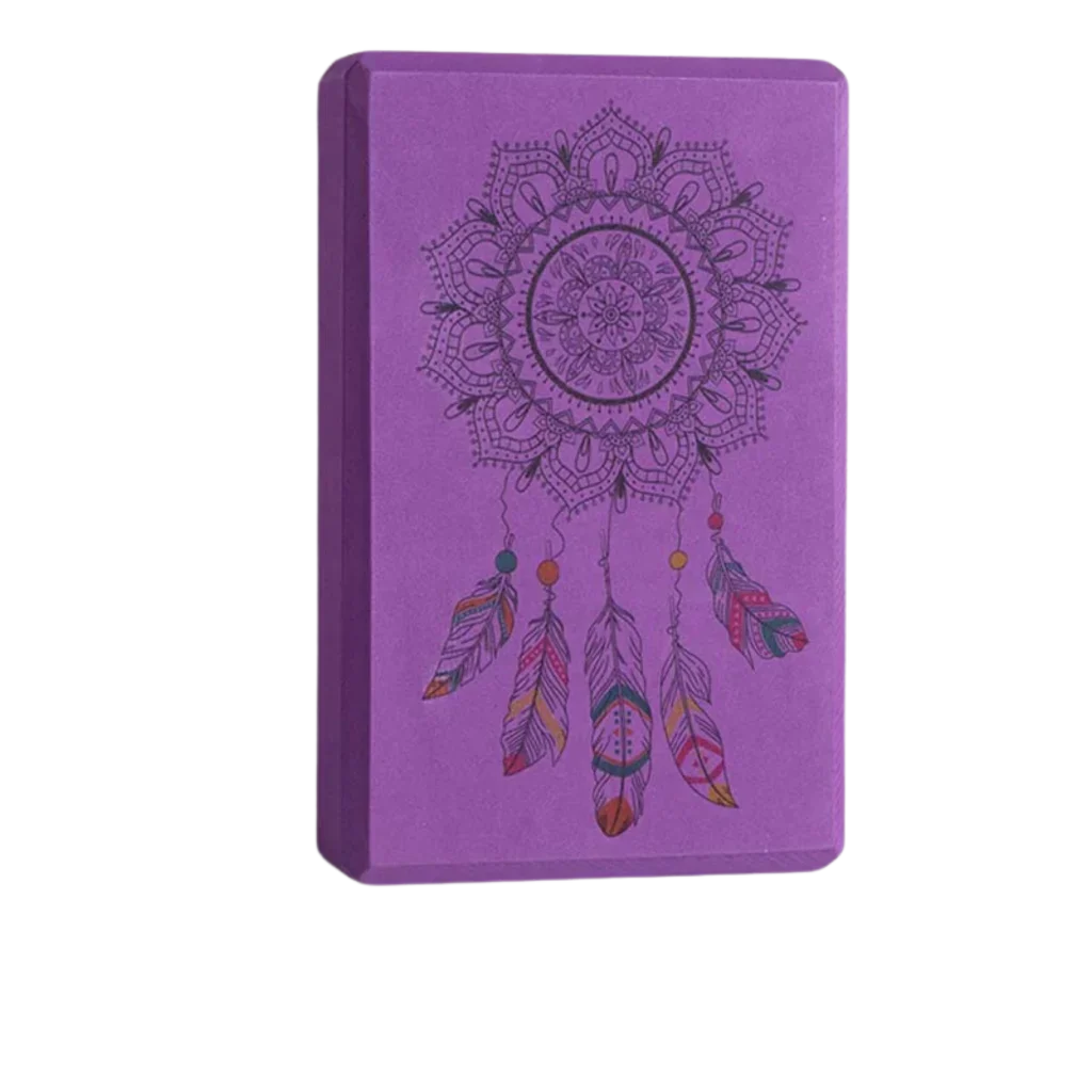 Boho Style Yoga Block Mat For Daily Practice - Purple / 23x15x7.6 cm