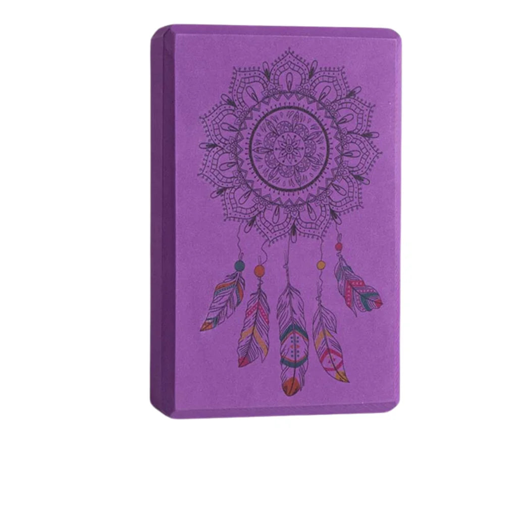 Boho Style Yoga Block Mat For Daily Practice - Purple / 23x15x7.6 cm