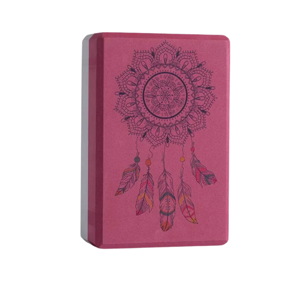 Boho Style Yoga Block Mat For Daily Practice - Red / 23x15x7.6 cm