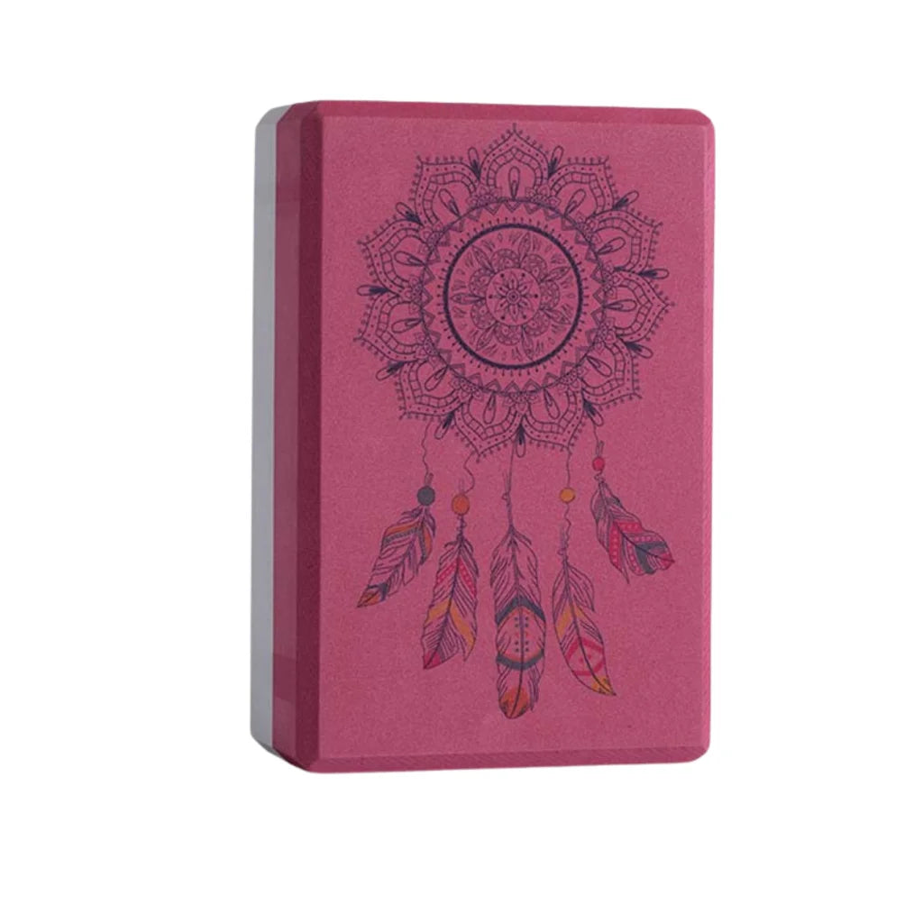 Boho Style Yoga Block Mat For Daily Practice - Red / 23x15x7.6 cm