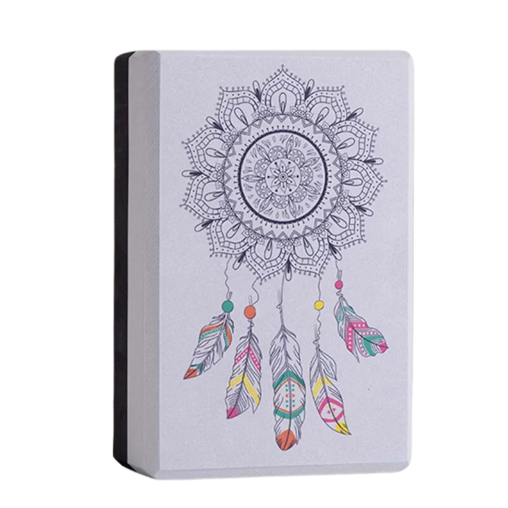 Boho Style Yoga Block Mat For Daily Practice - White / 23x15x7.6 cm