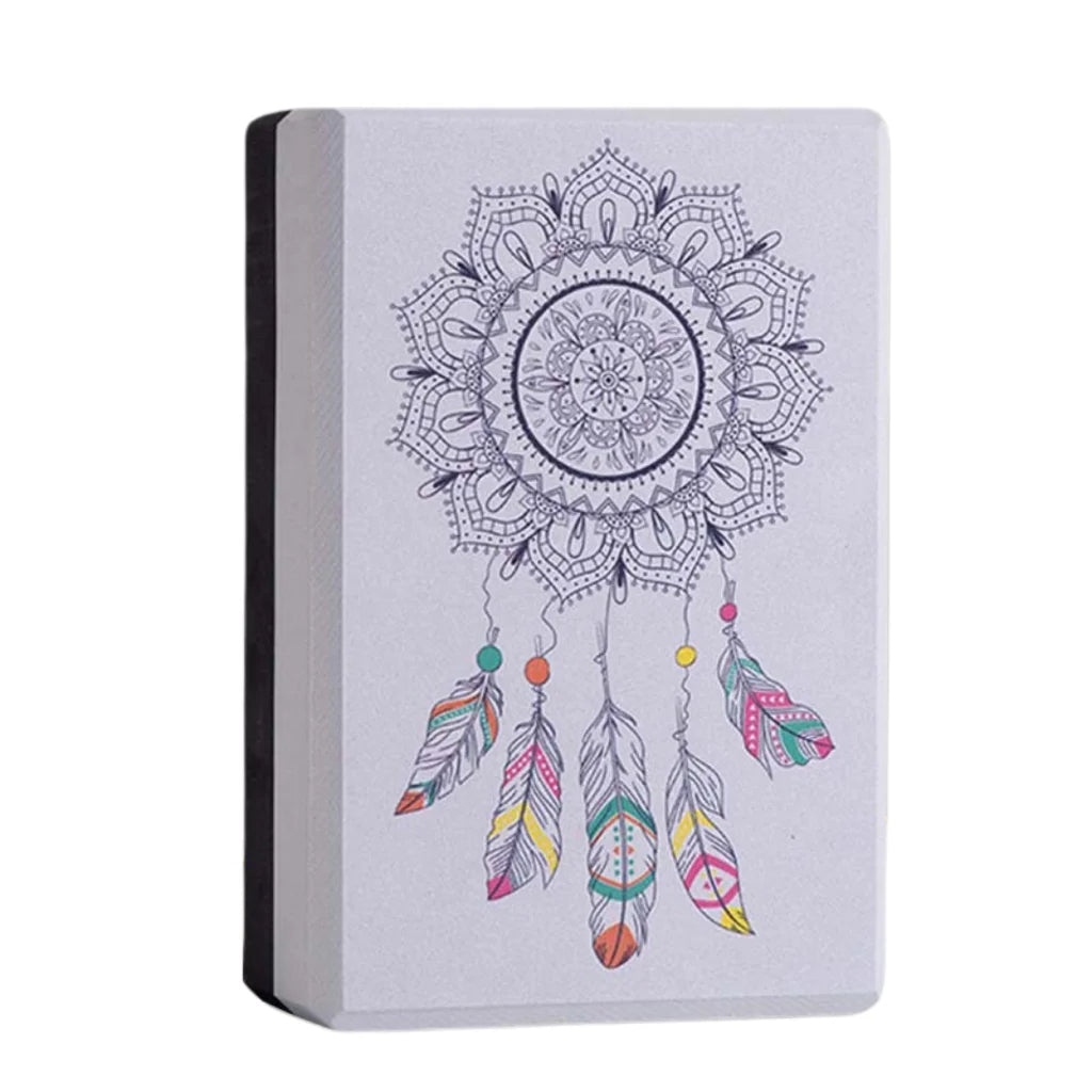 Boho Style Yoga Block Mat For Daily Practice - White / 23x15x7.6 cm