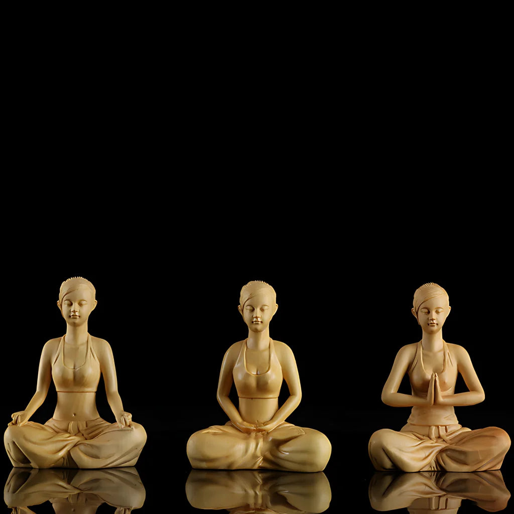 Boxwood Meditation Sculpture For Modern Zen Spaces