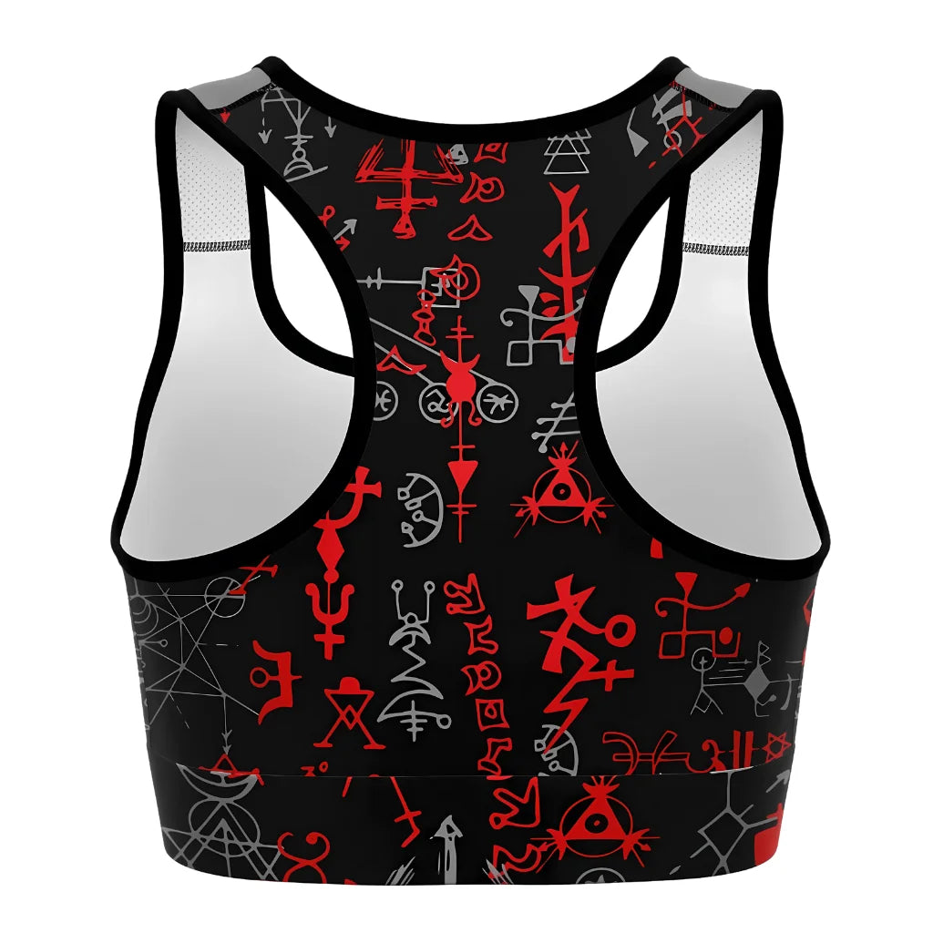 Brassiere Yoga With Mystic Symbol Print