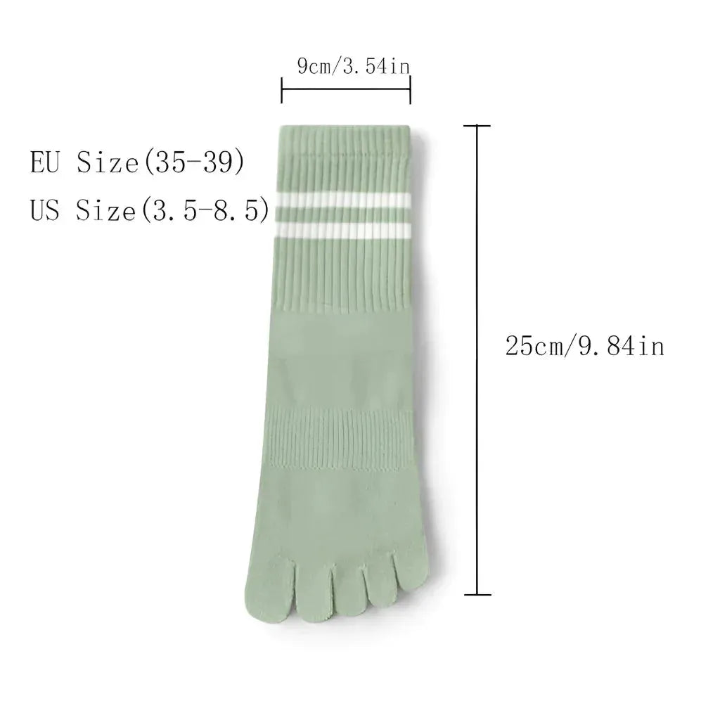 Breathable Yoga Toe Socks With Non-Slip Comfort - 8 Pairs / one size