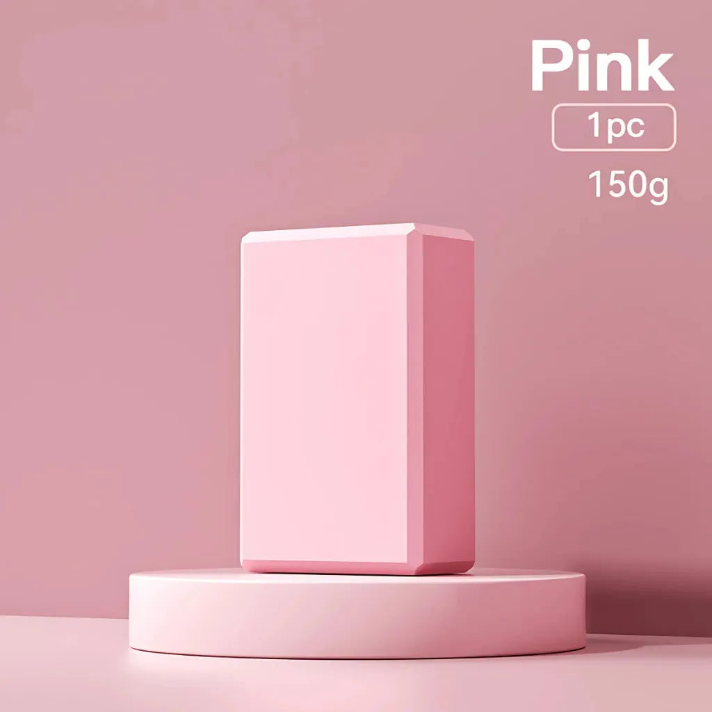 Bricks For Yoga With Hexa Grip And EVA Support - Pink