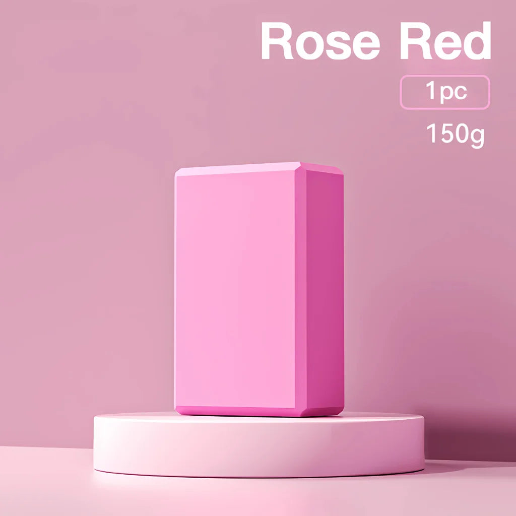 Bricks For Yoga With Hexa Grip And EVA Support - Rose