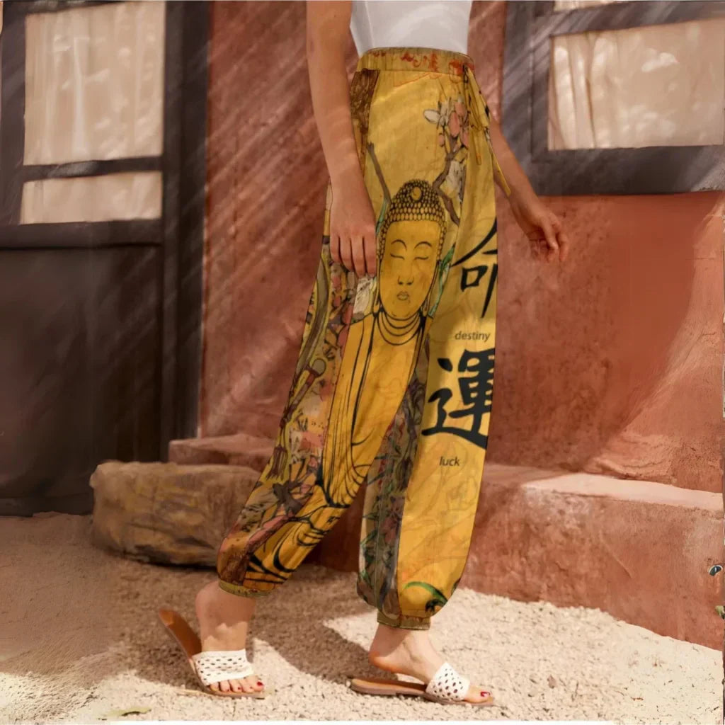 Buddha Blossom Harem Pants Trousers – Yellow Edition