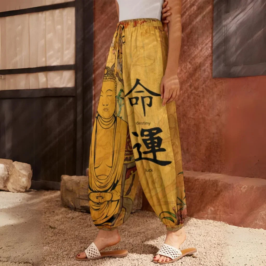 Buddha Blossom Harem Pants Trousers – Yellow Edition - XS