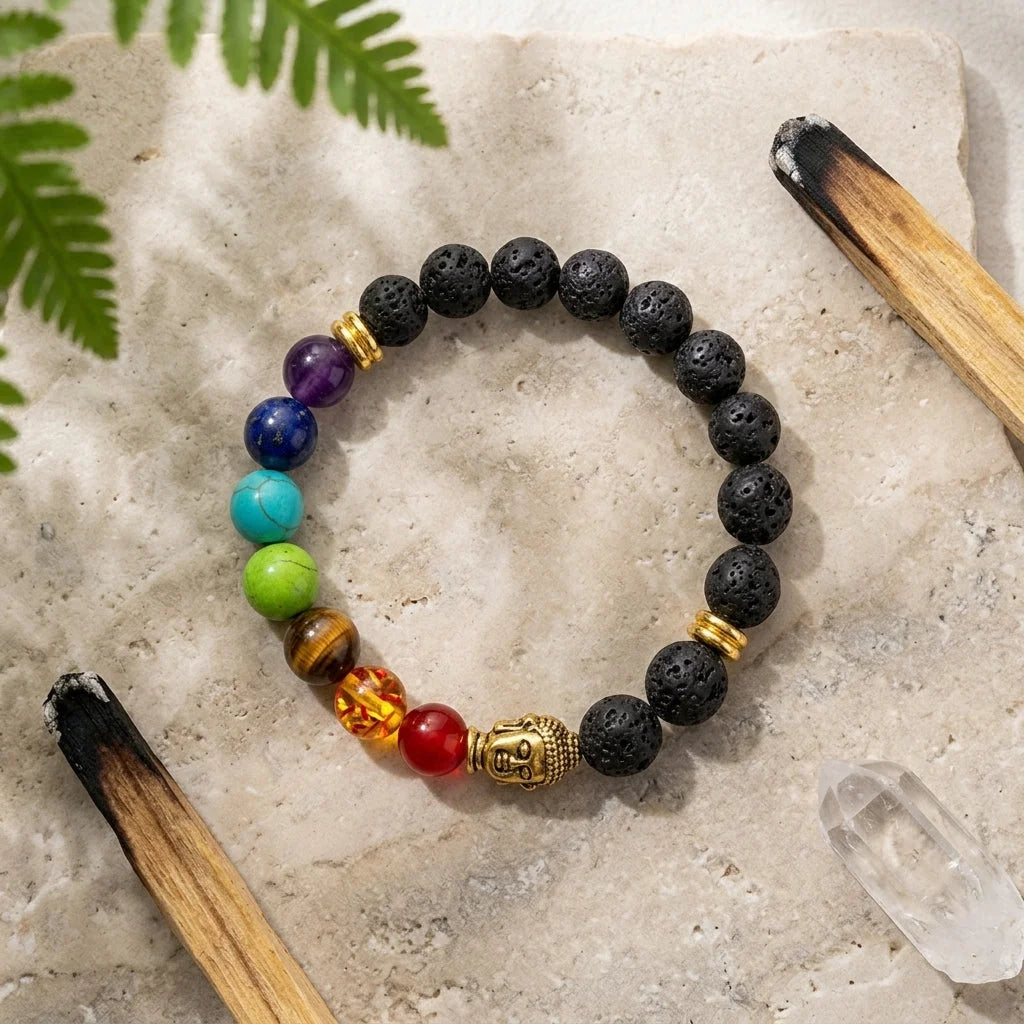 Buddha Meditation Bracelet With Natural Stones