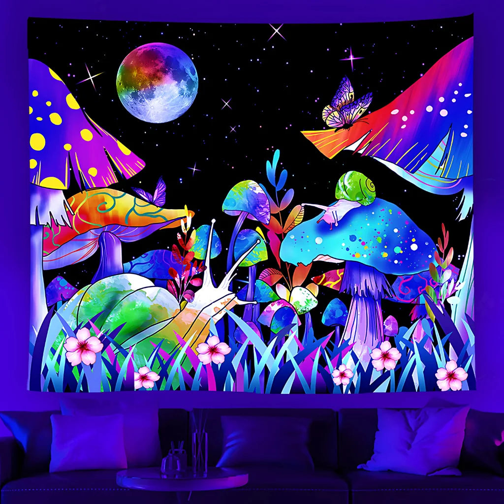 Buy Tapestry With UV Reactive Festival Design - 01style / 100x75 cm