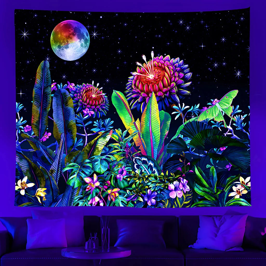 Buy Tapestry With UV Reactive Festival Design - 02style / 100x75 cm