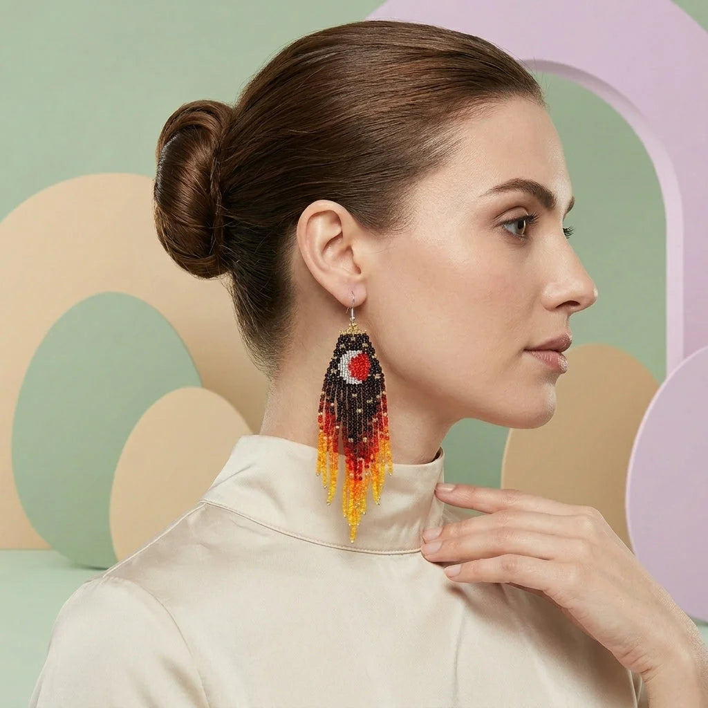 Celestial Charms Boho Tassel Earrings