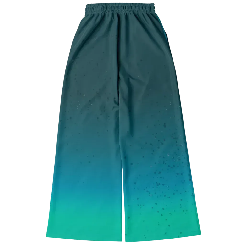 Celestial Sky Wide Leg Jogging Pants With Moon Phases