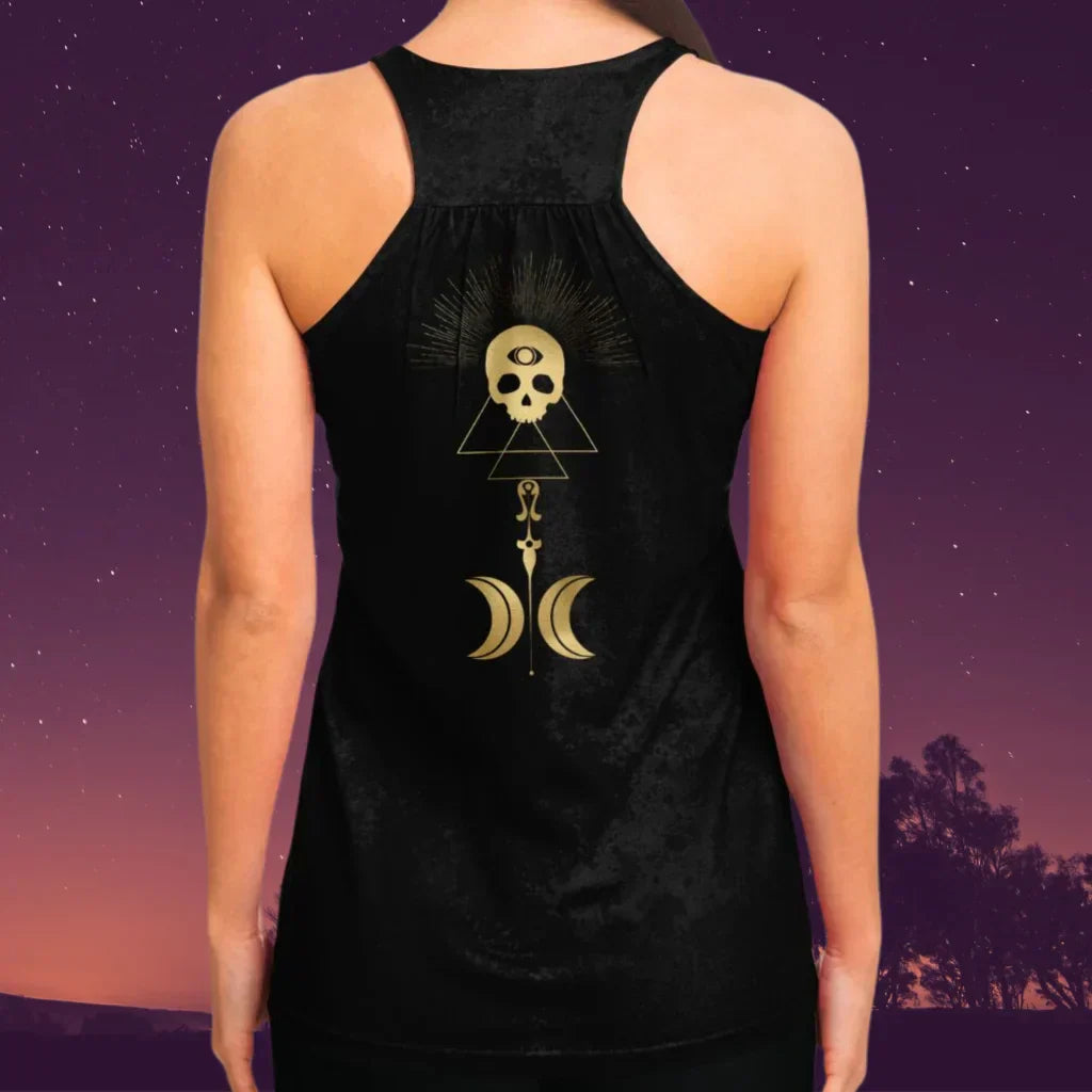 Celestial Snake Lovers Womens Racerback Tank
