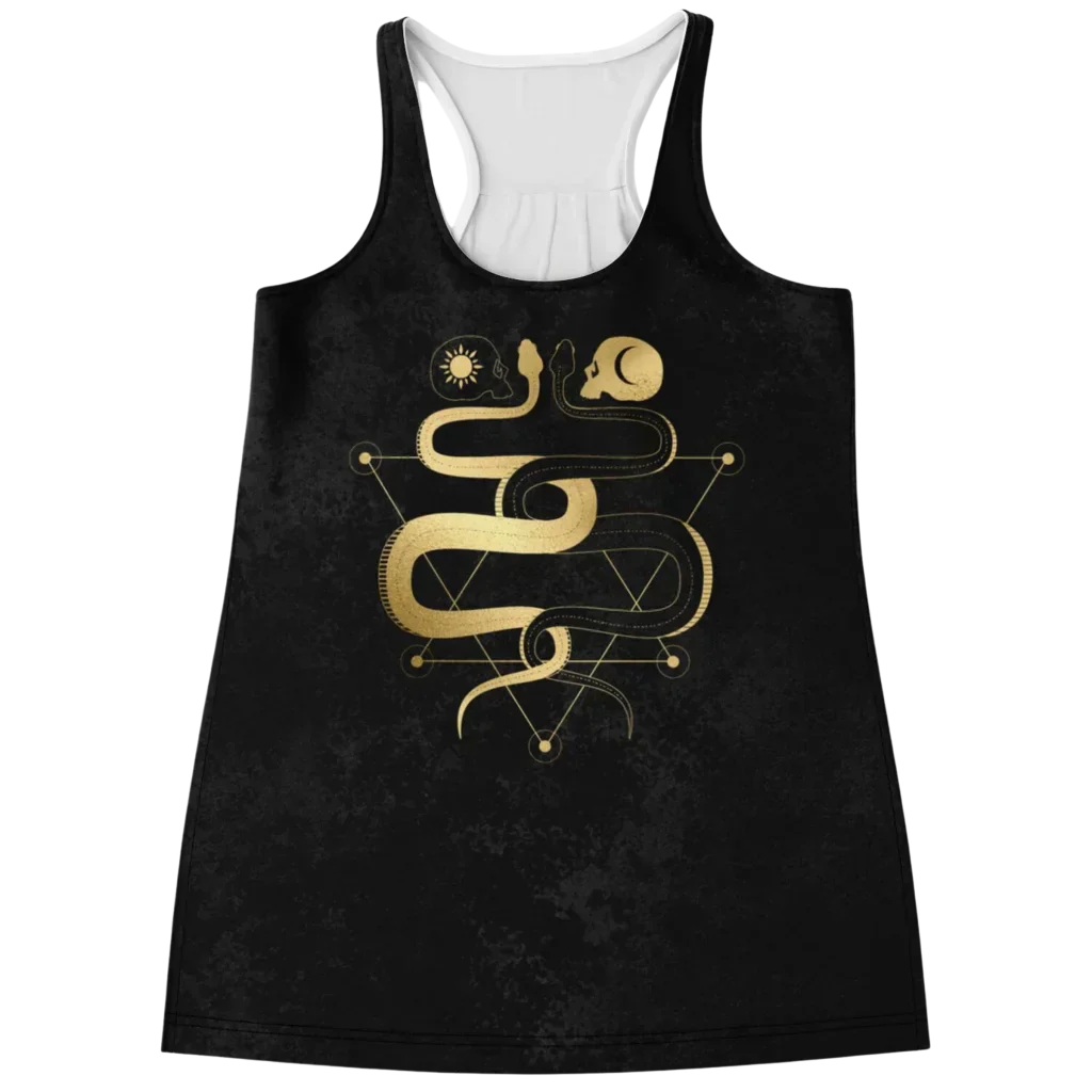 Celestial Snake Lovers Womens Racerback Tank - XS