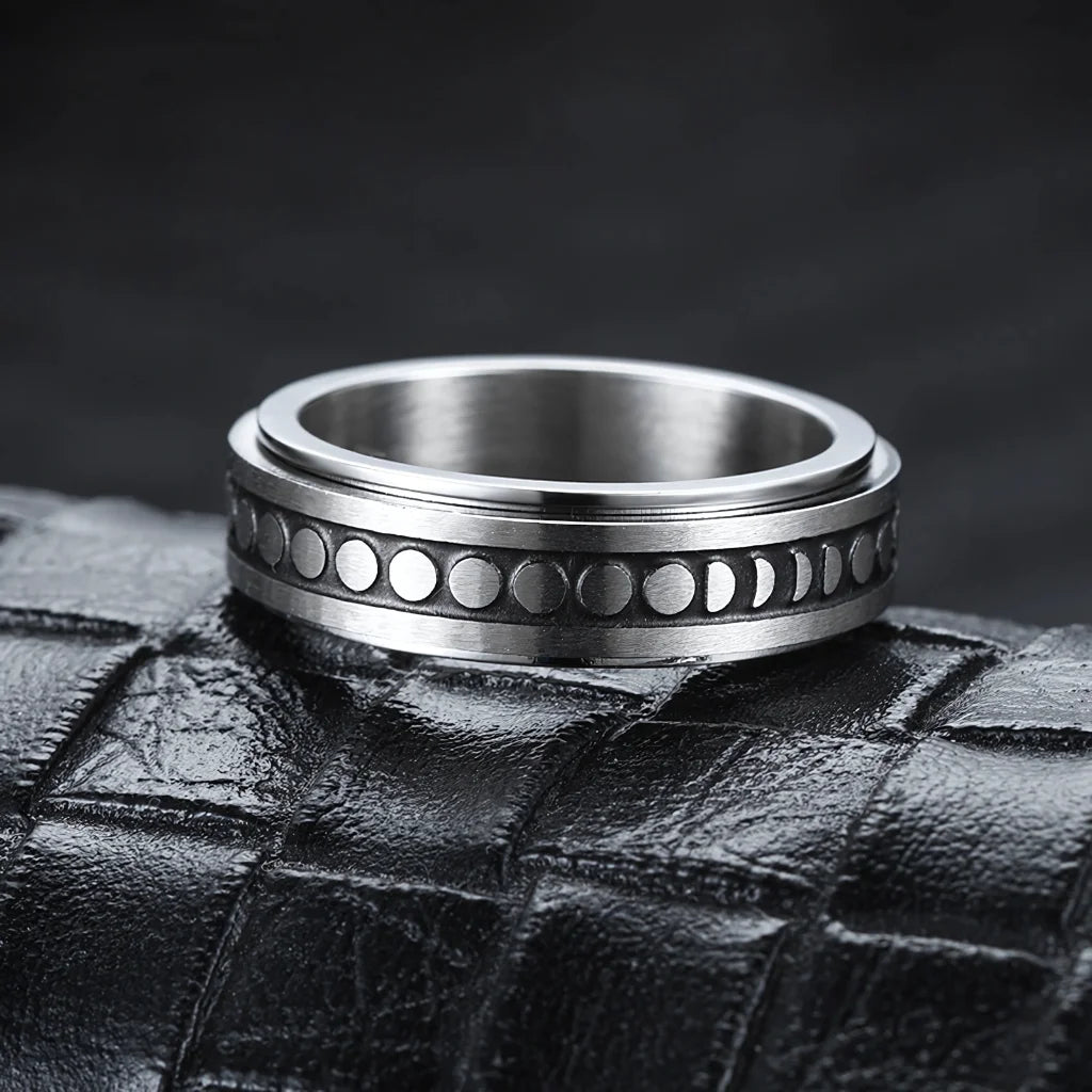 Classic Boho Fidget Ring With Spinner Design