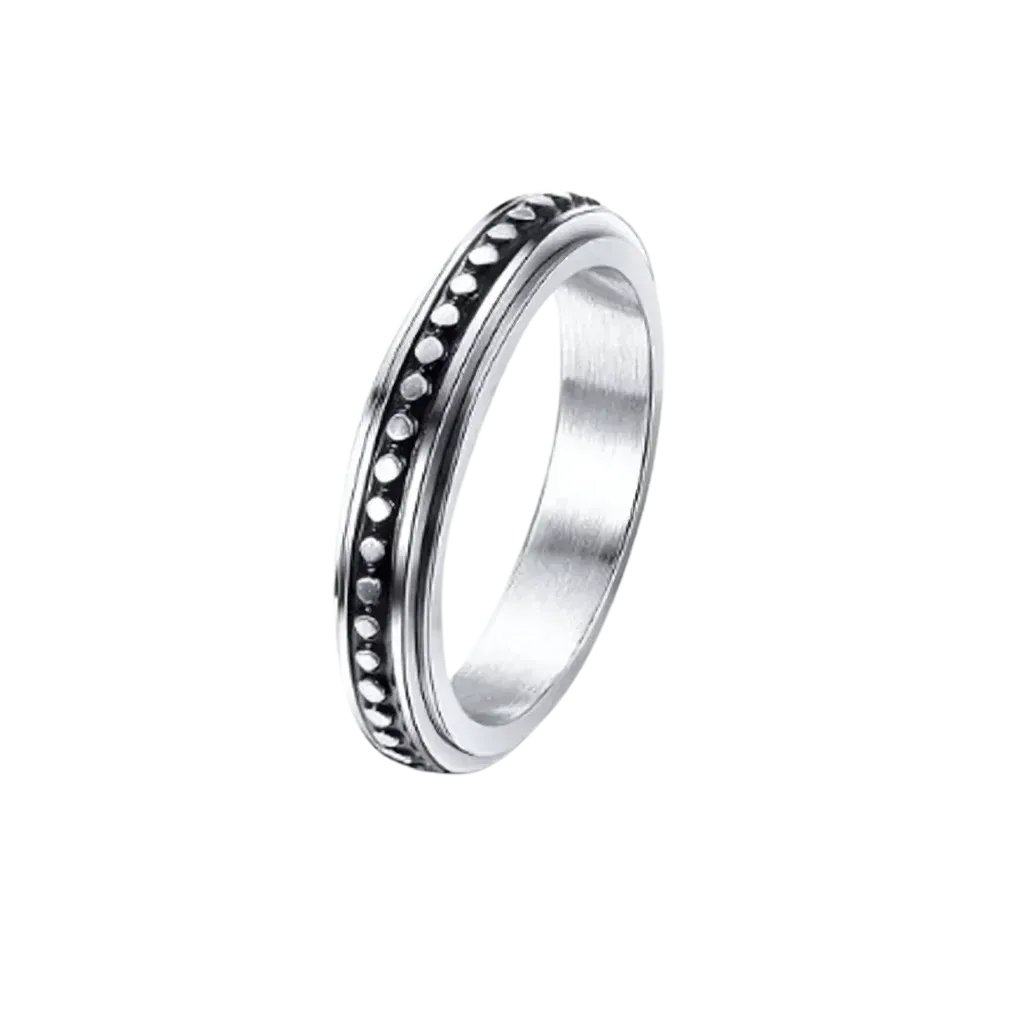 Classic Boho Fidget Ring With Spinner Design - 4style / 6